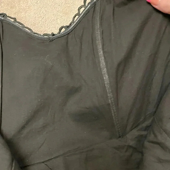 JUDITH MARCH TIE FRONT STRAPLESS A LINE PLEATED ZIP UP MINI DRESS IN BLSCK M - Picture 3 of 16